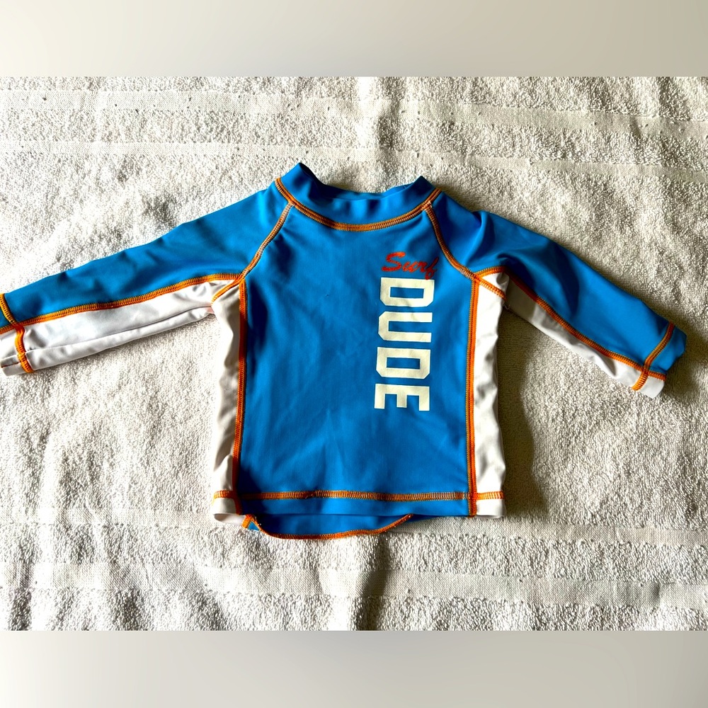 Koala Baby Kids Blue Swim Shirt size 0-3mths